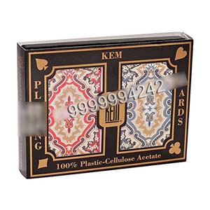 Red Blue Plastic Narrow Size KEM Plastic Playing Cards For Gambling Accessories