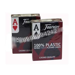 Two Jumbo Index Gambling Props No.2800 Poker Size Playing Cards